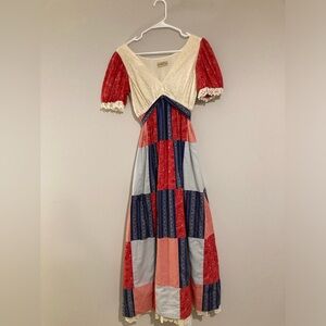 Vintage Gibson Girl Cottage Patchwork Dress